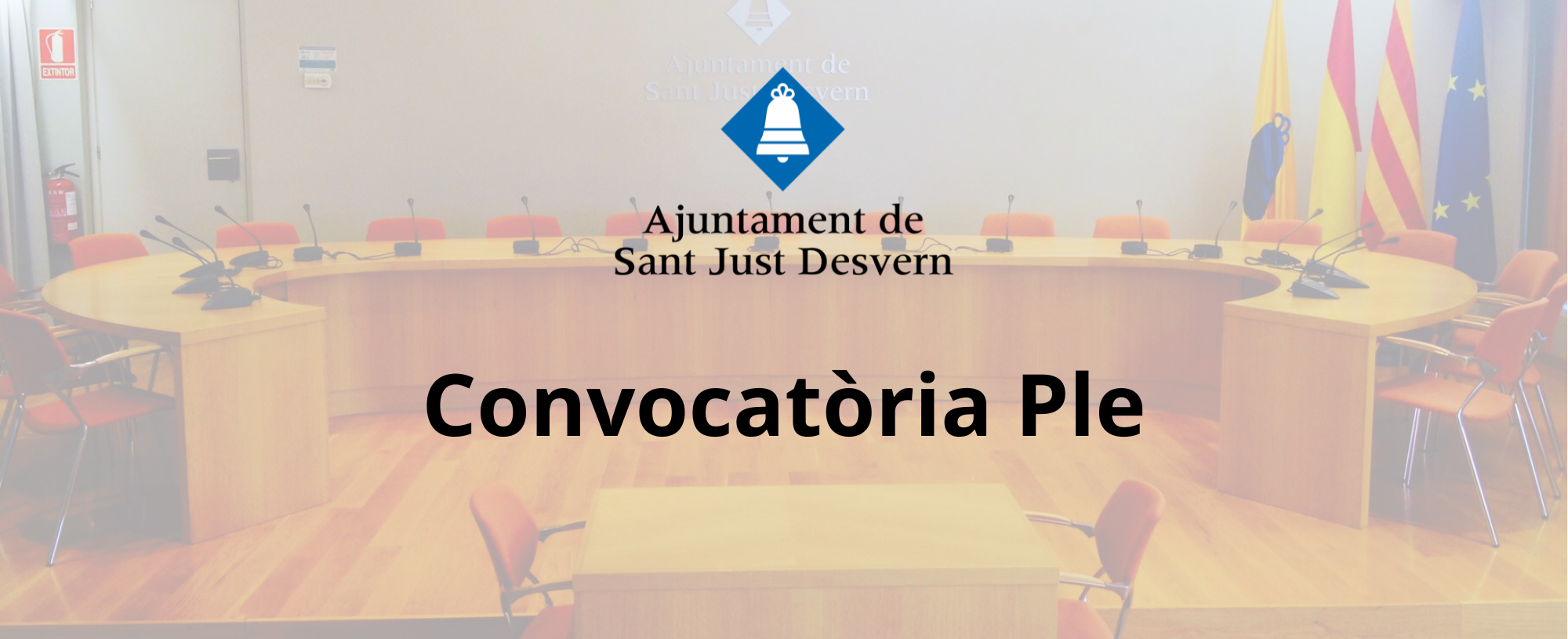 Cartell de la convocatòria del Ple municipal de Sant Just Desvern